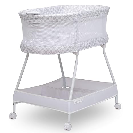Cloud Baby Premium Baby Bassinet with Hanging Doll, Music and Built‑in Wheels